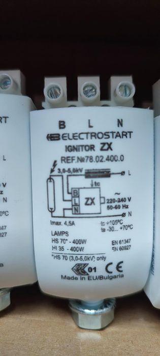 a Zapłonnik ZX 70W Układy do lamp wyładowczych 78.02.070.0