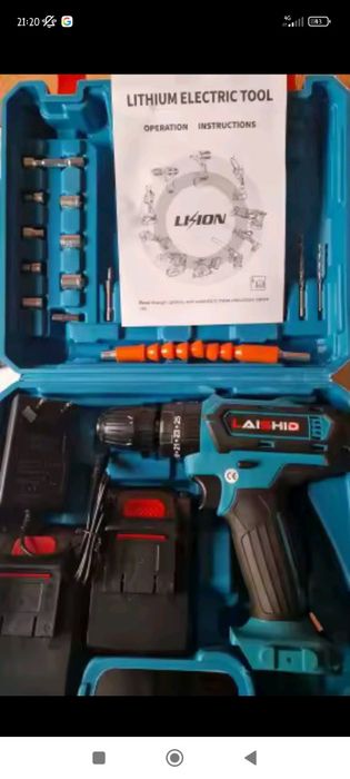 Furadeira/Parafusadeira elétrica 21V sem fio