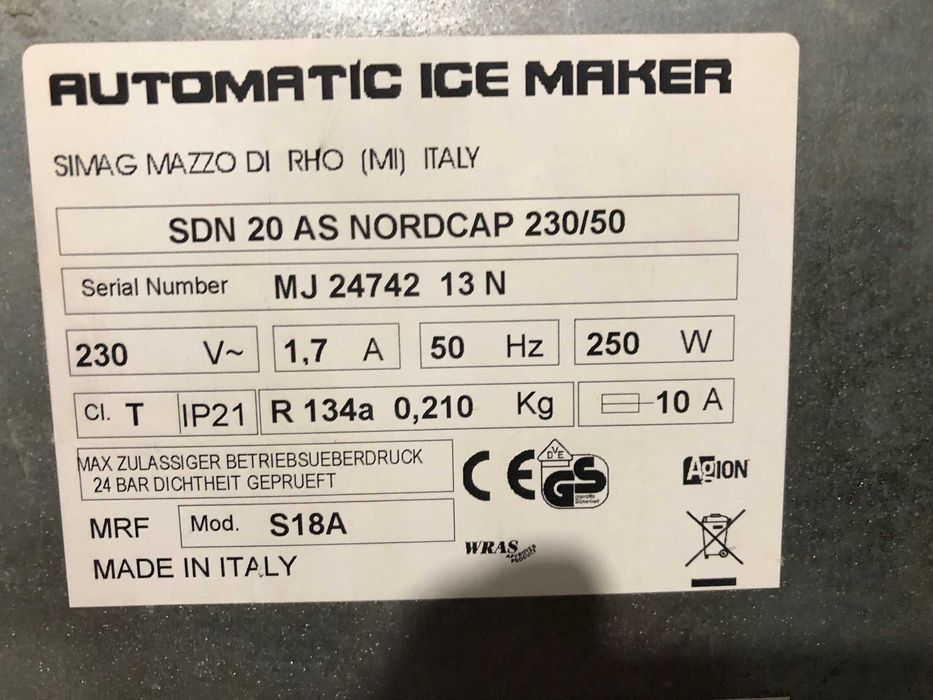 Ледогенератор Cool SDN20 21 кг в сутки Италия