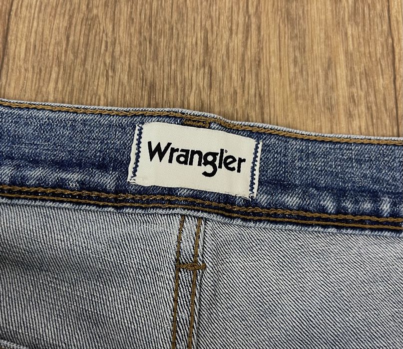 Джинси wrangler texas slim w38/l32 блакитні чоловічі сині слім фіт широкі мом tapered momo карго levi’s