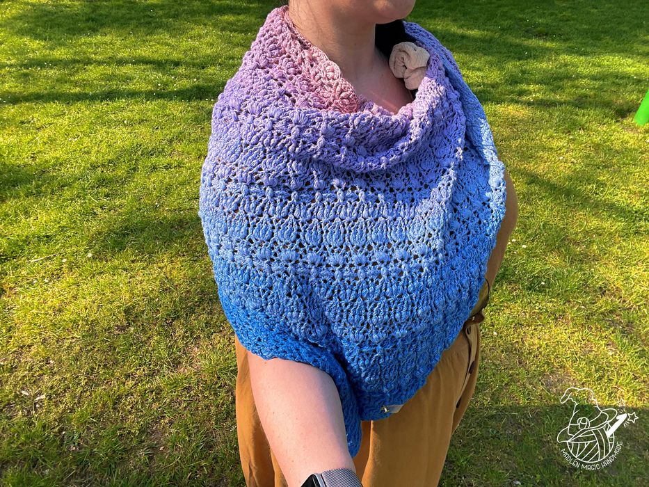 Chusta na szydełku Migdałowiec Handmade