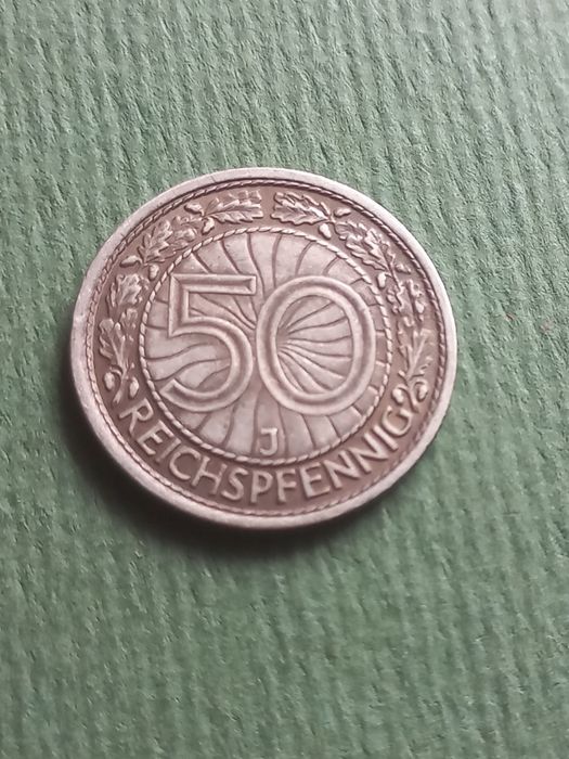 Niemcy - 50 fenigów 1927 r. -Hamburg - J