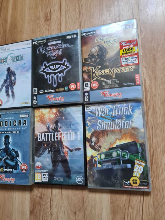 Mega zestaw gry pc battelfield riddick war truck neverwinter