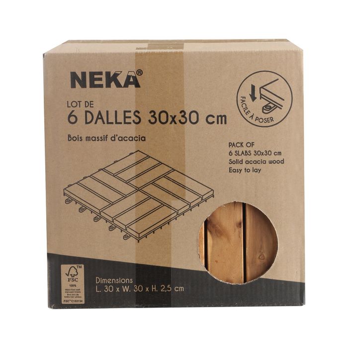 Deck / Placas de madeira de acácia jardim