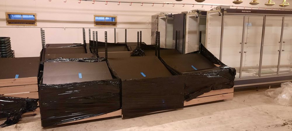 Wyspa warzywna "VASPER" wózek jednostronny 2 półkowy 125cm