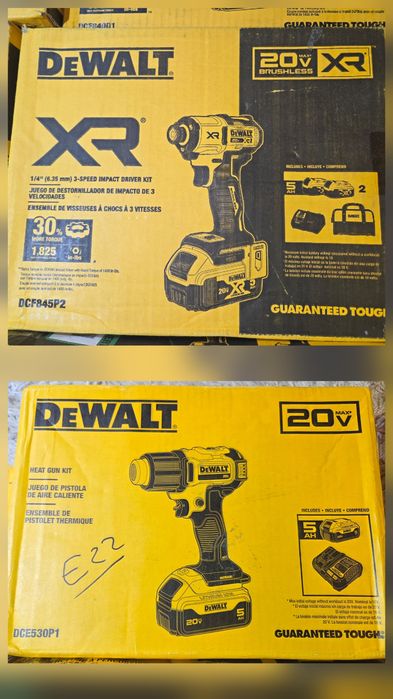 DeWALT DCK225 DCK200 DCK2100 DCD1007 DCF845 DCF840 DCF809 DCE530 DCD793 DCD794