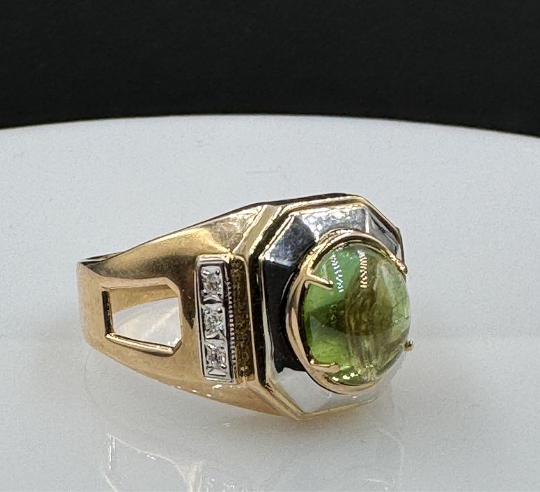 Перстень мужской с турмалином