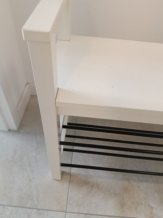 Ławka na buty biała