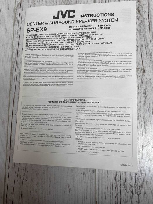 głośniki jvc SP-EX9 speaker system