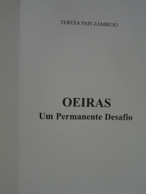 Oeiras - Um Permanente Desafio de Teresa Pais Zambujo