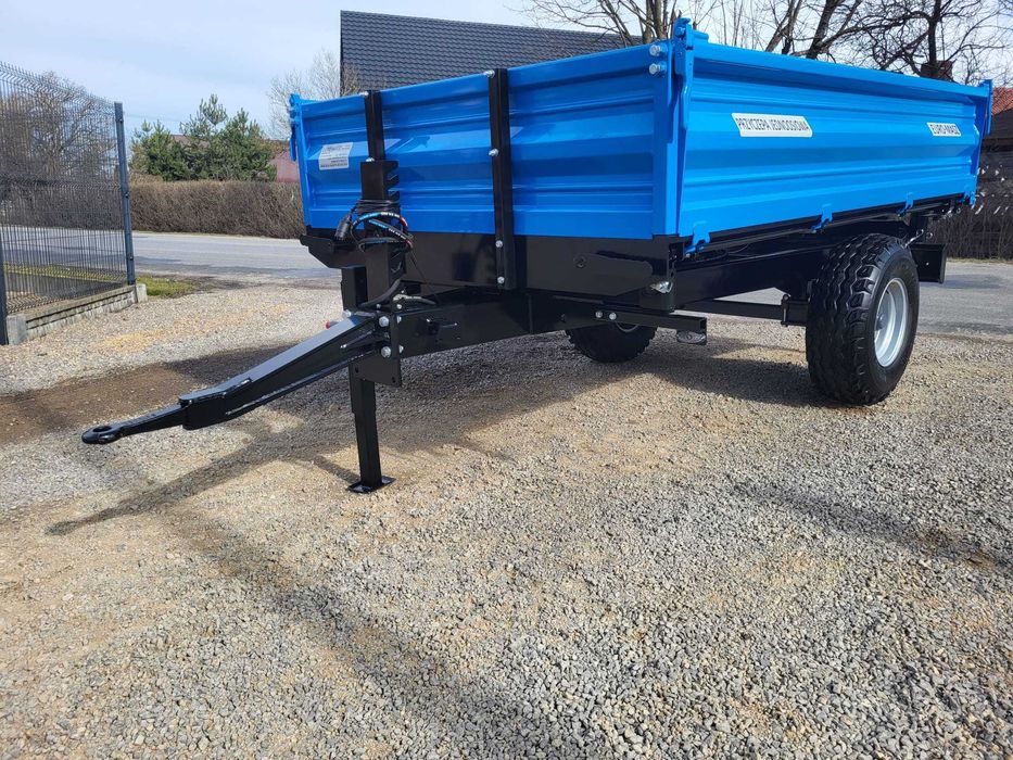 PRZYCZEPA ROLNICZA 3t jednoosiowa euro-masz WYWROTKA/ nadstawy