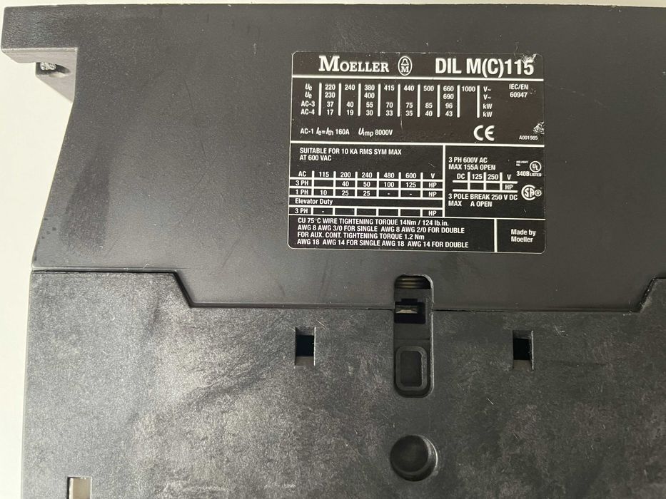 Stycznik mocy Eaton - DILM115 (RDC240)
