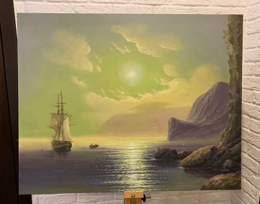 Картина олією на полотні " Морський краєвид"