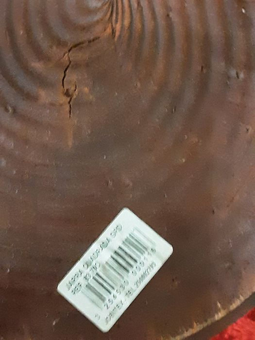 Jarrão  grande  80 cm altura em barro  pintado e concha
