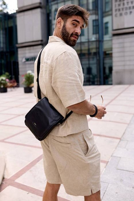 Skórzana torba miejsca z kieszeniami — Peterson