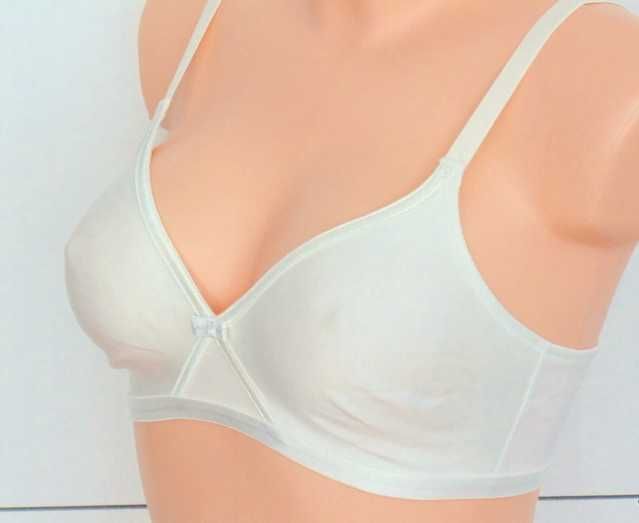 Playtex gładki miękki klasyczny biustonosz ecru z kokardką 80B