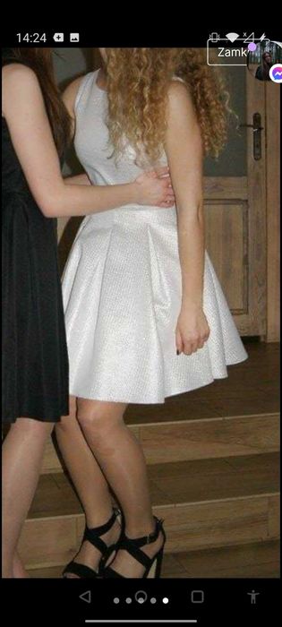 Sukienka balowa posrebrzana