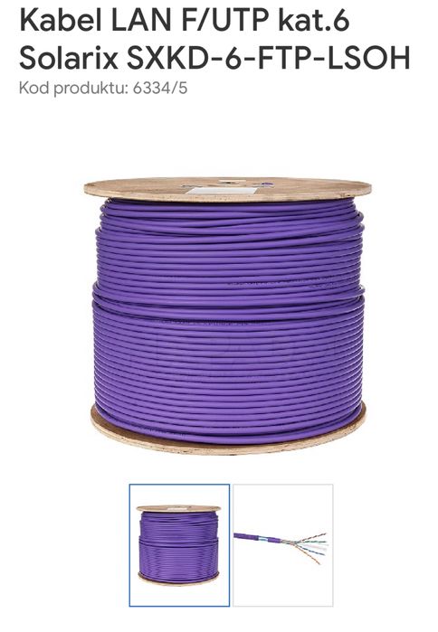 Kabel LAN F/UTP kat.7 Rolka 500m