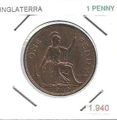 Inglaterra - - “Libra Esterlina” - - - 1 PENNY - - - Moedas