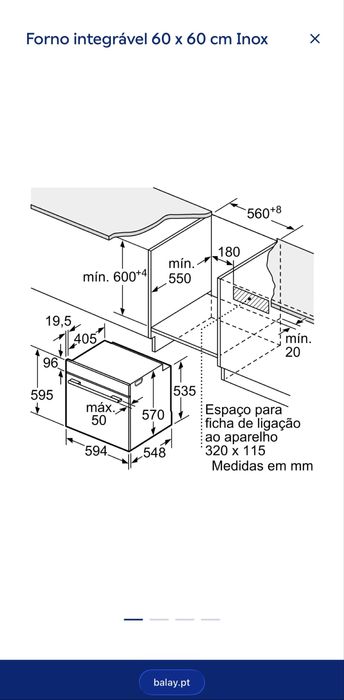 Forno de Eletrico Balay (Bosch)