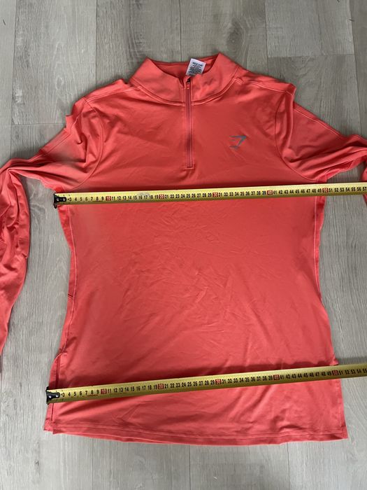 (M/L) Gymshark Speed Running Zip-up Orange рашгард кофта лонгслів лонг