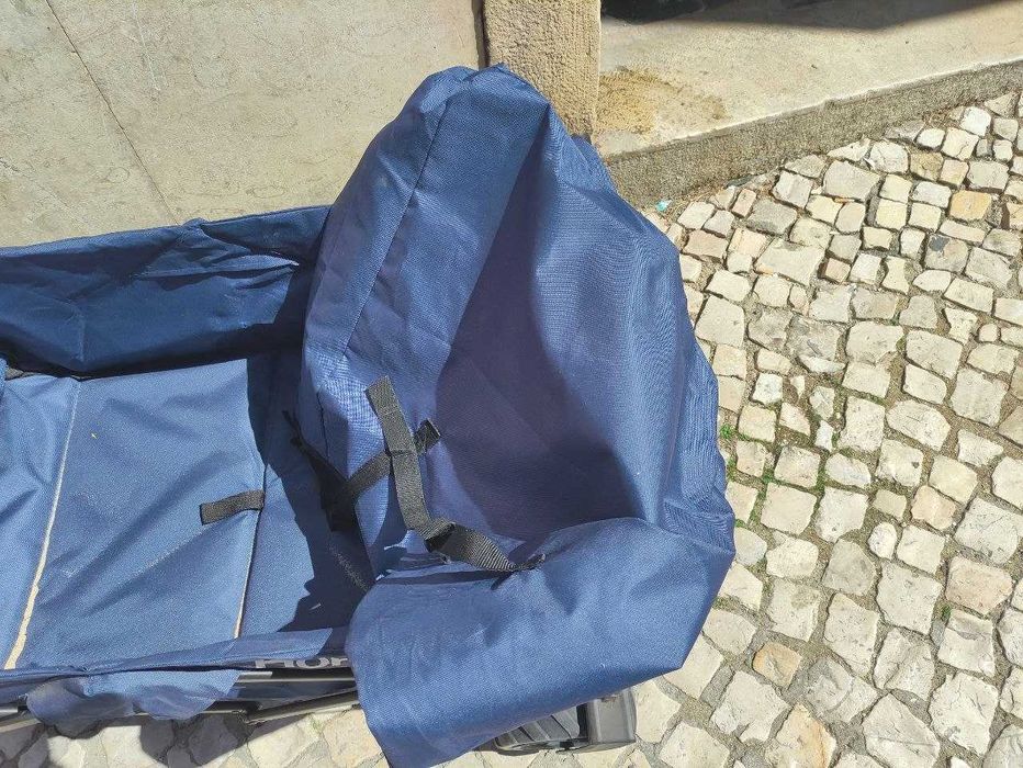 Carrinho de transporte dobrável rodas largas para campismo - Homfa