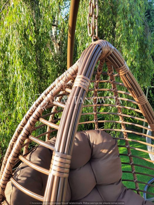 Fotel Wiszący Ogrodowy Bujany Kokon Bujak Huśtawka XXL WYPRZEDAŻ -20%