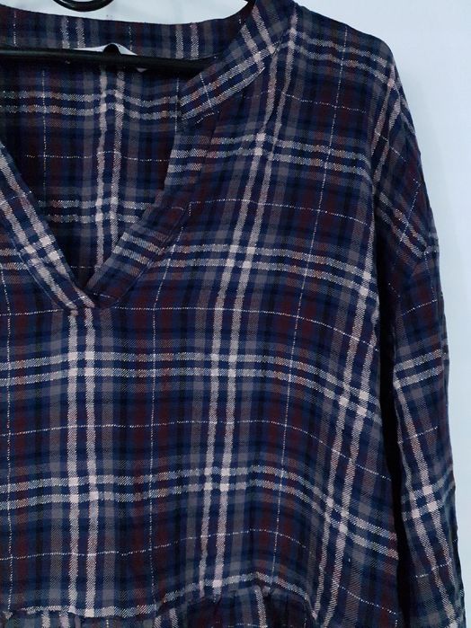 Koszula w kratkę Tu 48 4XL plus size wkładana przez głowę