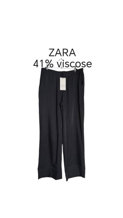 Zara nowe szerokie letnie spodnie L/XL antracyt