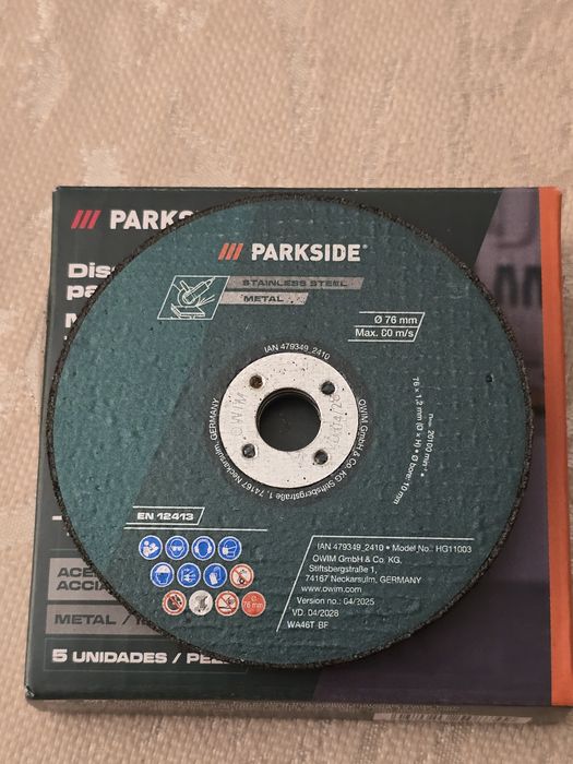 Discos de corte Parkside (Metal, Madeira, Cerâmica
