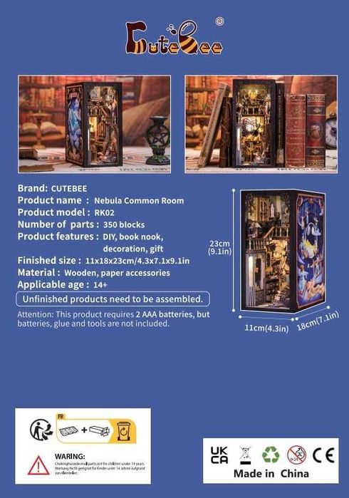 Miniaturowy domek Book Nook Pracownia alchemika CuteBee