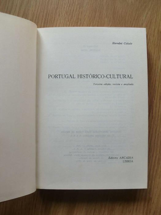 Portugal Histórico - Cultural
de Hernâni Cidade