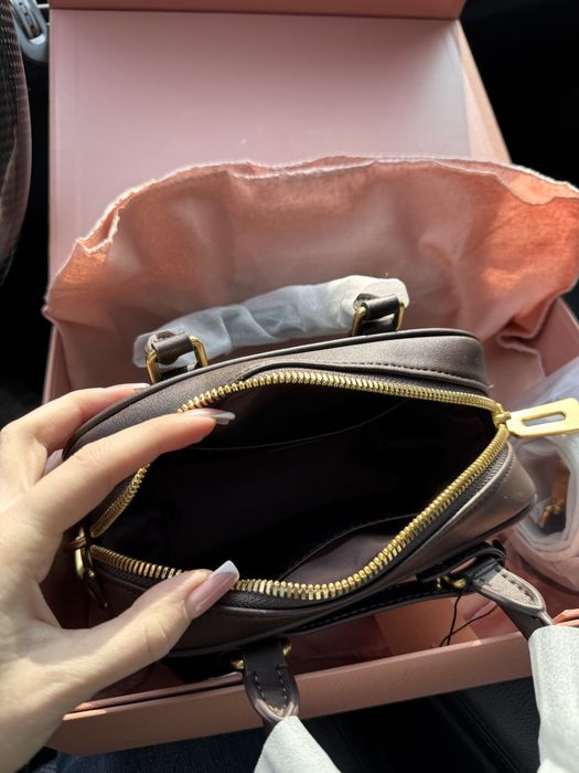 Сумка miu miu Arcadie leather bag коричнева шкіряна
