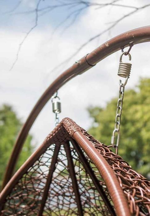 Підвісне крісло садова качель кокон з ротангу