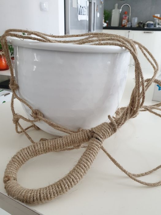 2 szt cena za kmpl * Makrama uchwyt na donice, wisząca donica