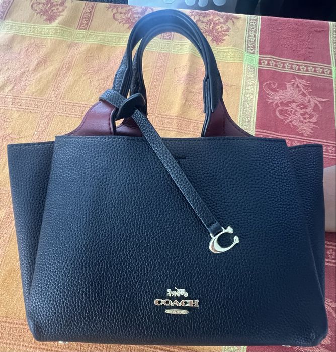 Mala Coach Preta/Bordeux