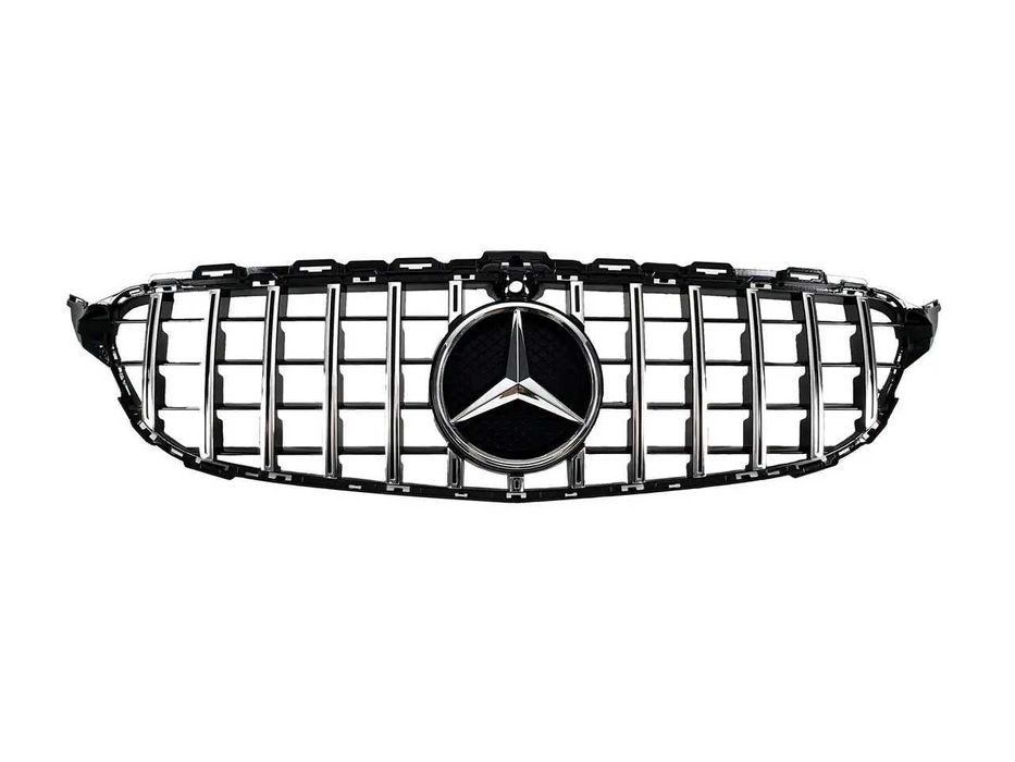 Решетка рад. mercedes C W205 14-18год.GTстиль (chrome Black) с камерой