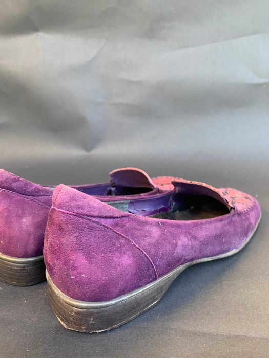 skórzane fioletowe mokasyny, rozm 38,5, Enzo Angiolini