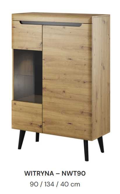 Komplet witrynek w kolorze dąb artisan NOWE - Outlet