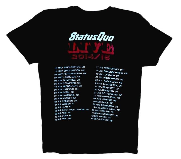 Status Quo Live 2014/2015 Футболка коллекционная