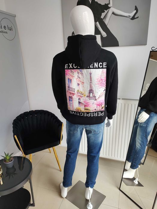 Bluza z kapturem EXCELLENCE PARIS - czarny M