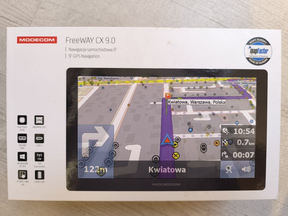 Nawigacja samochodowa MODECOM FreeWAY CX 9.0 – 9” | Jak nowa | Mapy Eu