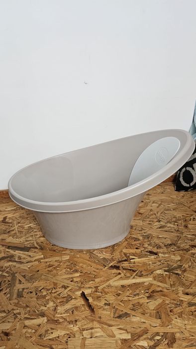 Shnuggle Banheira Ergonómica Taupe + Suporte Dobrável