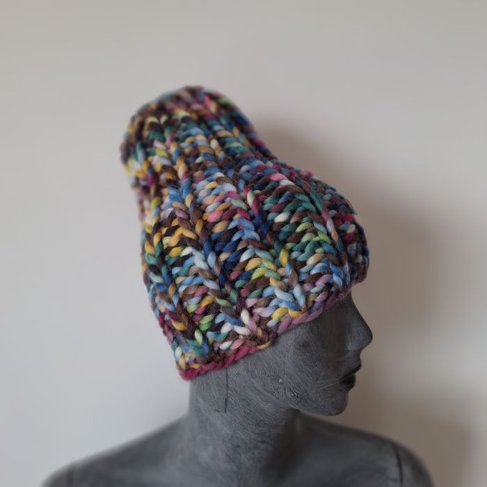Czapka beanie wełna merino