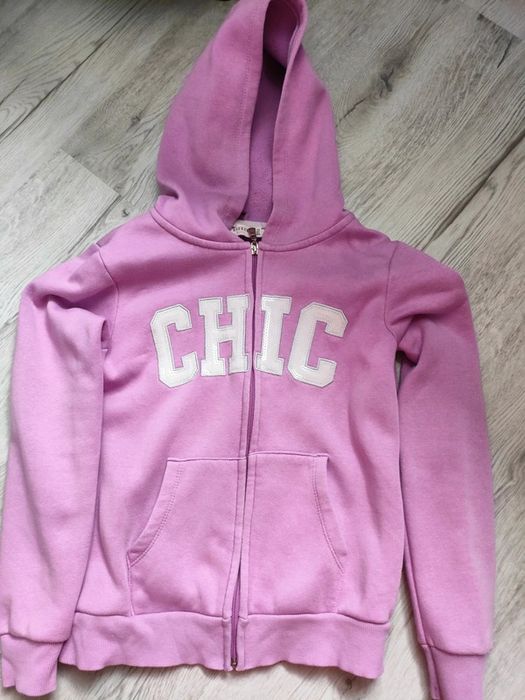 Bluza z kapturem dziewczęca różowa chic
