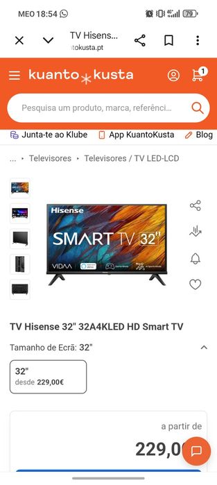 Smart Tv Hisense 32 polegadas