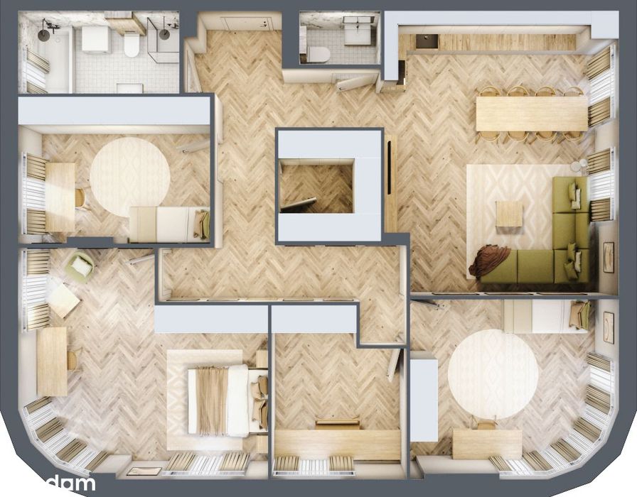 5-pokojowe 120,67m2 Warszawa|Stare Włochy| klimatyzacja| 2 miejsca