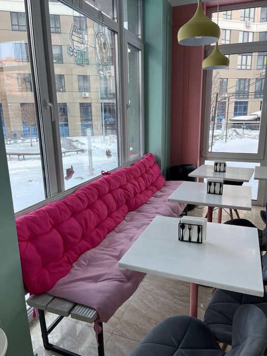 Лавки з подушками 3 шт