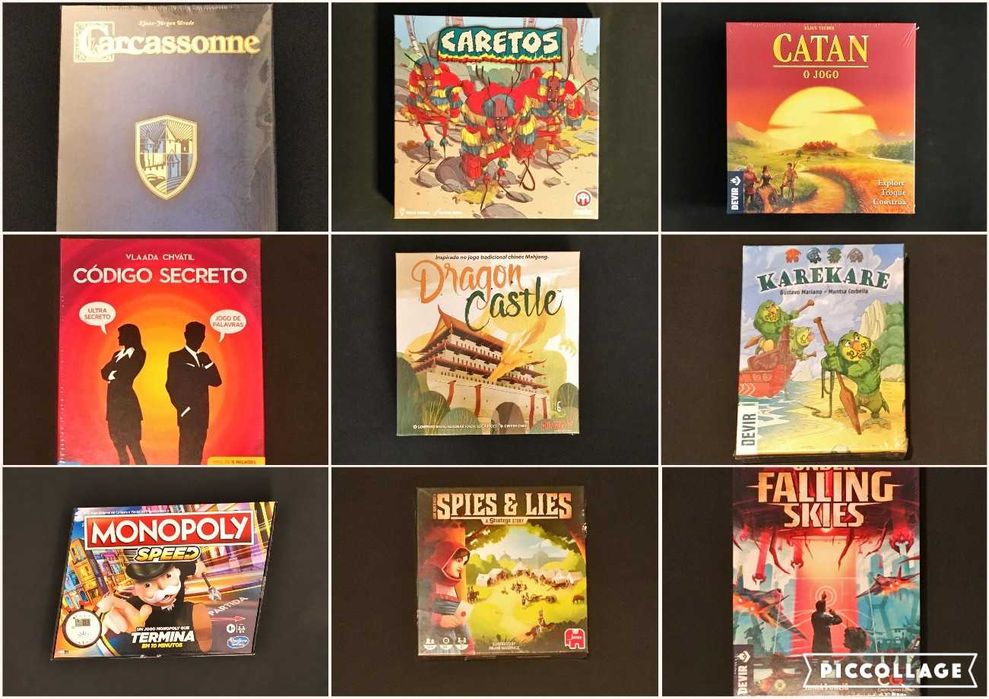JOGO de Tabuleiro SELADO Carcassonne Caretos Castle Catan Monopoly