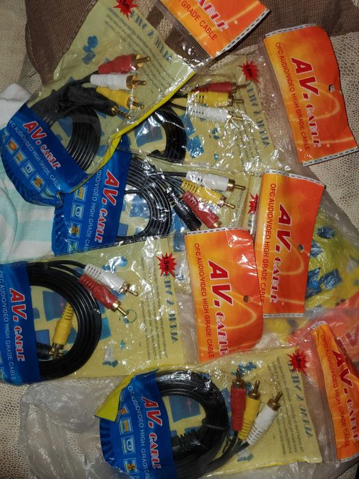 кабель переходник rca тюльпан на 3.5 мини джек 1.5 м